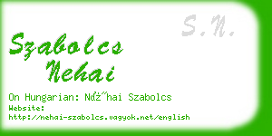 szabolcs nehai business card